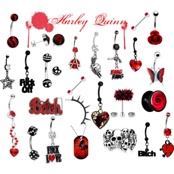 harley button quinn belly ring