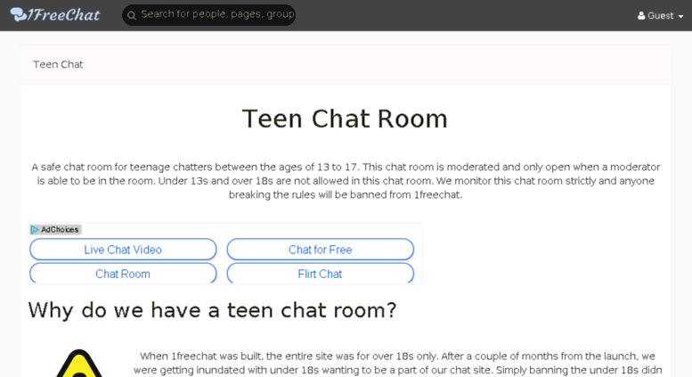 wanting for teens sex chatrooms