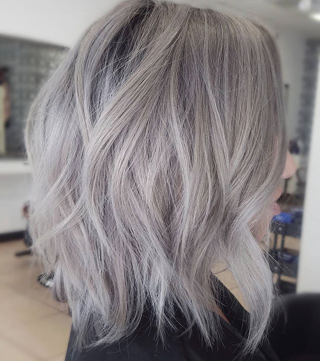 blonde ombre and grey