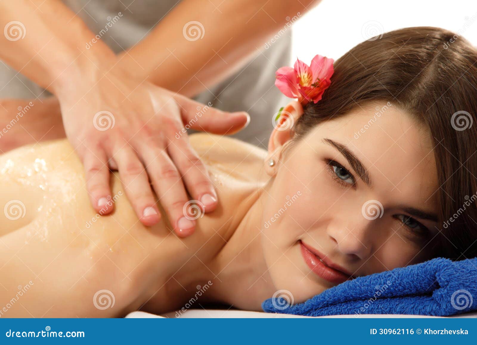 teen massage brunette girl