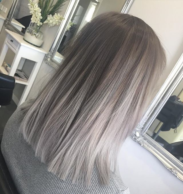 blonde ombre and grey